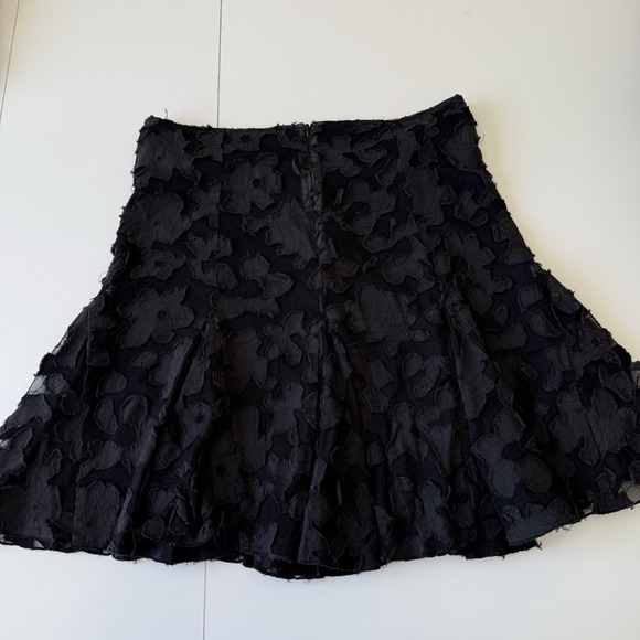 Tracy Evans Limited Women's Black Embroidered Y2K Midi Skirt Ruffle Size 7 - Picture 8 of 9